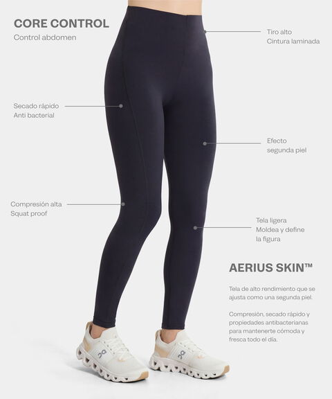 Leggings Core Control Aerius Skin, AzulClaro