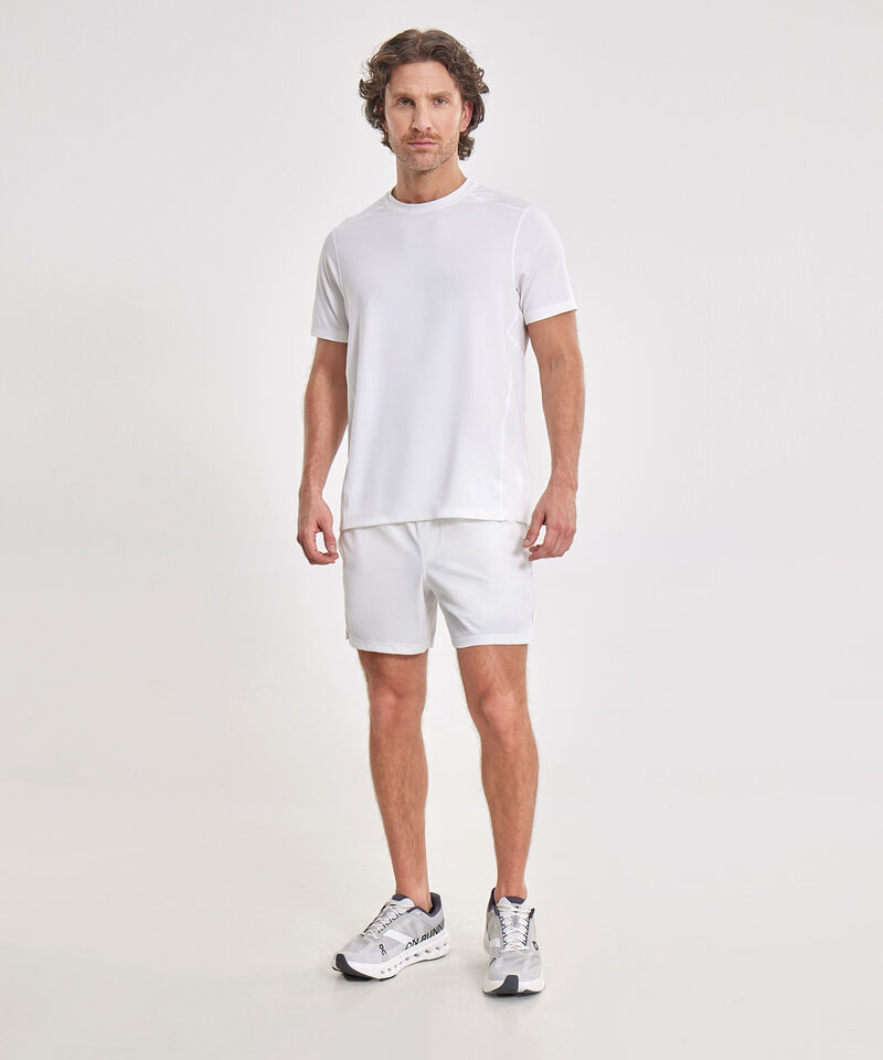 Set Training Blanco con Camiseta Manga Corta y Short con B&oacute;xer Interno, 
