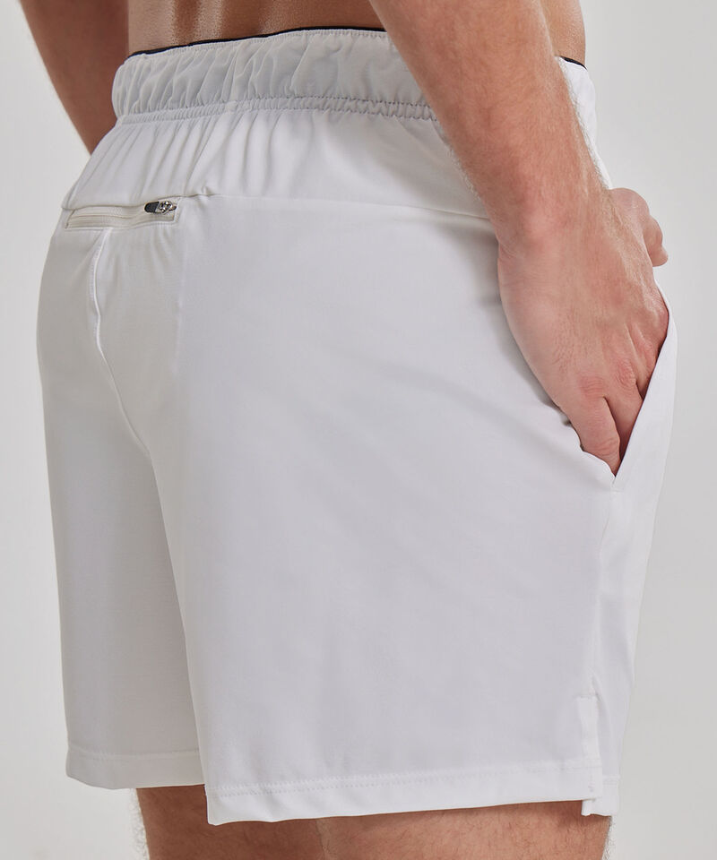 Set Deportivo Blanco con Camiseta Sisa y Short con B&oacute;xer Interno, 