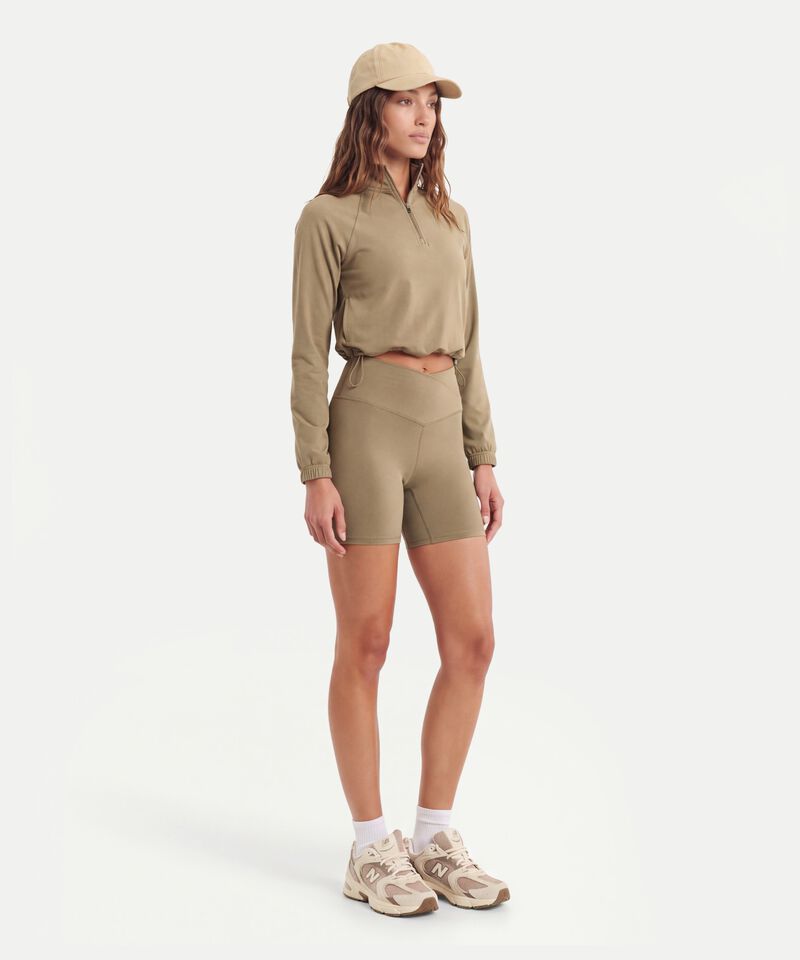 Short Pretina Cruzada Aerius Skin 15 cm, Mocca