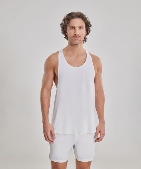 Set Deportivo Blanco con Camiseta Sisa y Short con B&oacute;xer Interno, 