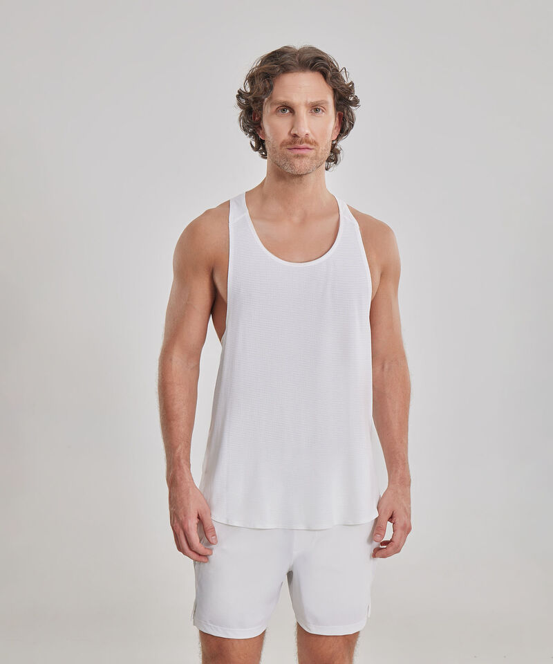 Set Deportivo Blanco con Camiseta Sisa y Short con B&oacute;xer Interno, 