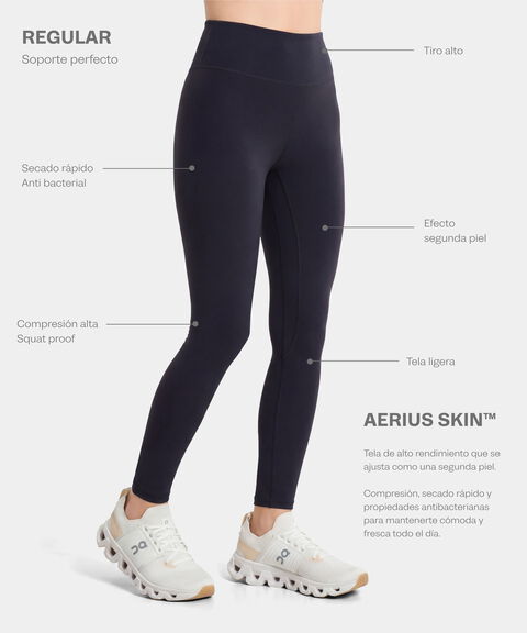 Leggings Regular Aerius Skin, Morado