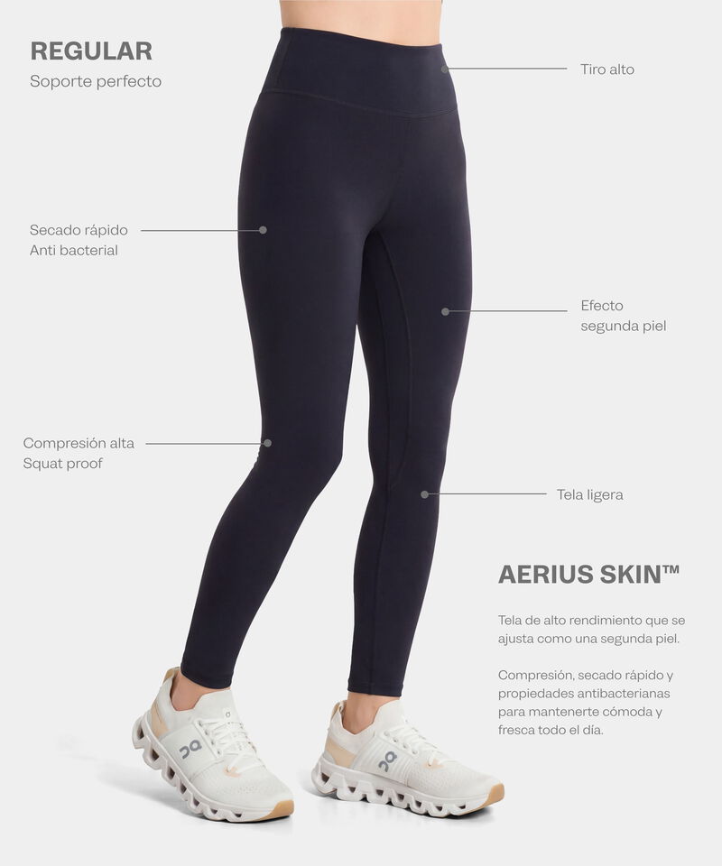 Leggings Regular Aerius Skin, Morado