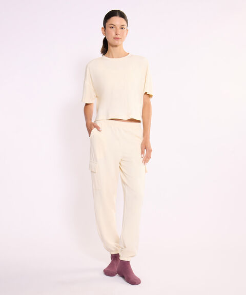 Pantalon Para Mujer Crema image number null