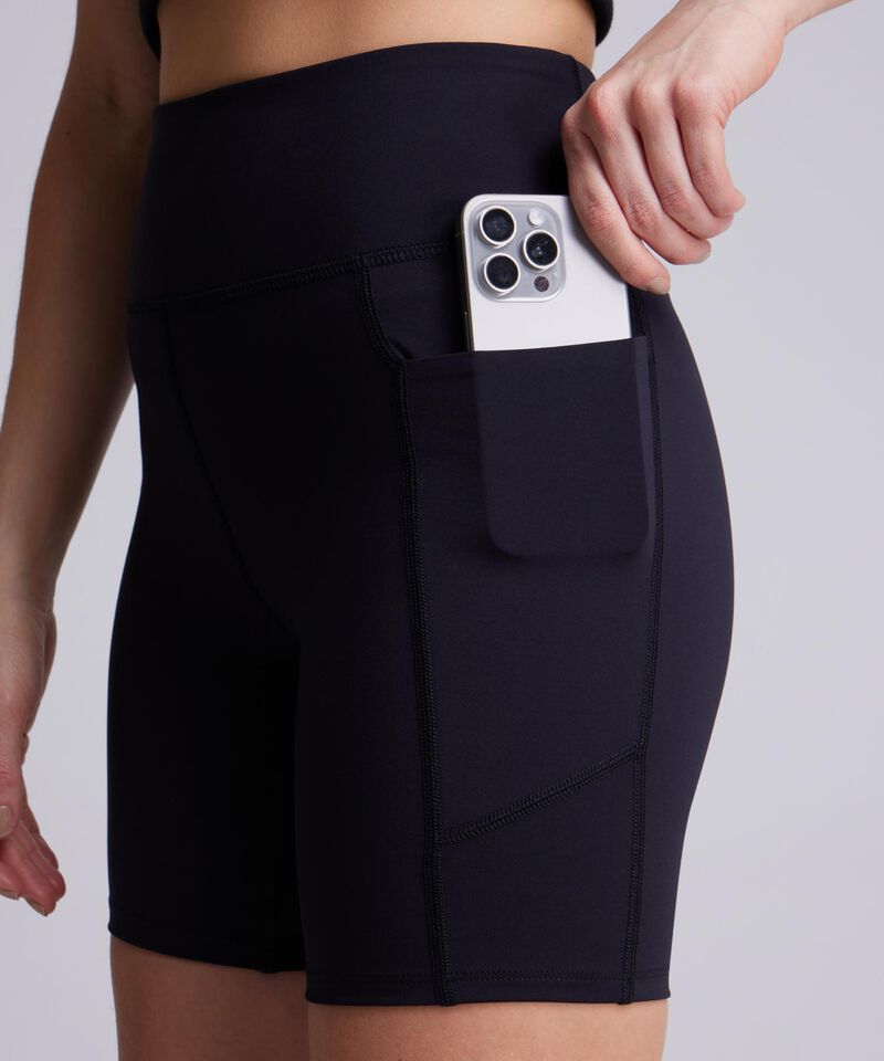 Outfit Training Negro con Chaqueta, Top Seamless y Short Running, 