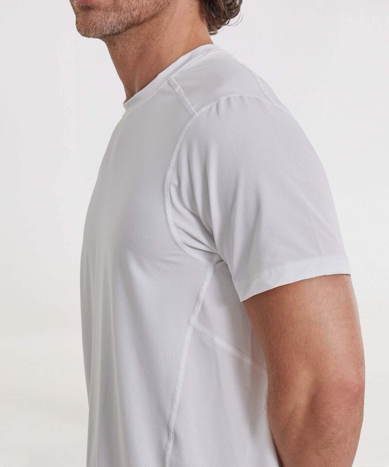 Playera Deportiva Manga Corta Regular Fit, Blanco