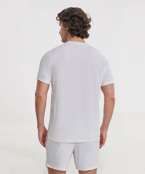 Playera Deportiva Manga Corta Regular Fit, Blanco