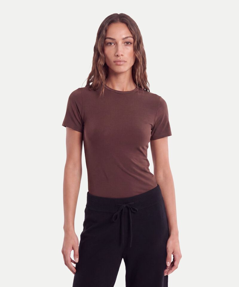 Camiseta Para Mujer CafeOscuro